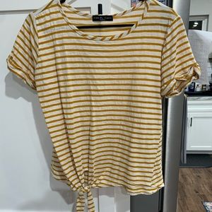 Mustard & Cream Blouse